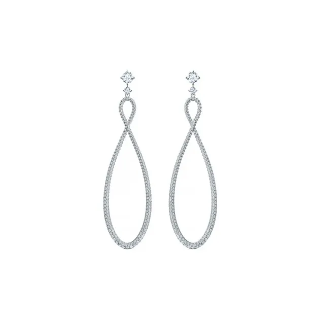 Swarovski Infinity Earrings Women's Silver-0