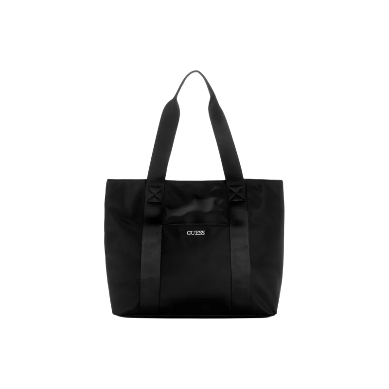 GUESS Nylon Tote Bag Shopping Bag Shoulder Bag Handbag Women's Black-0