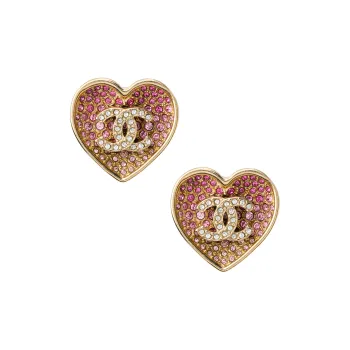 CHANEL Earrings Women's Gold
