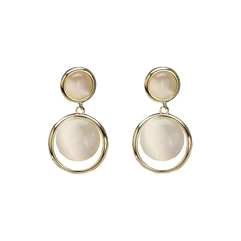 PIARA Glass Cat Eye Earrings Women's-0