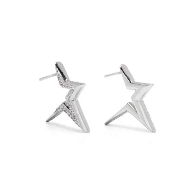 FERRAGAMO Brass Earrings Women's Silver-1