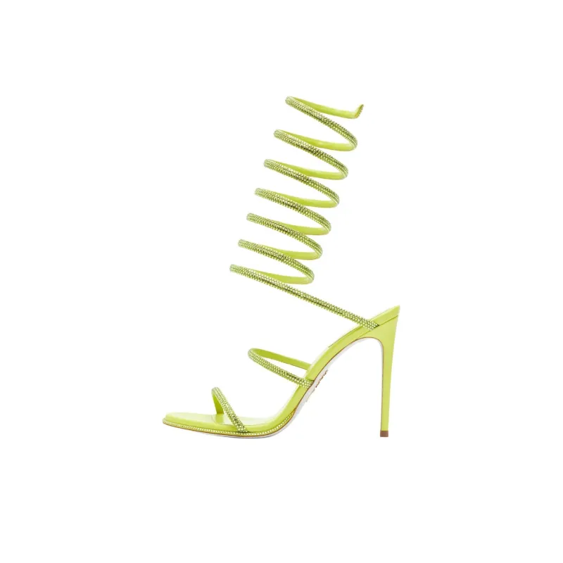 RENE CAOVILLA Cleo One Strap Sandals 10.5cm Women's Yellow-0