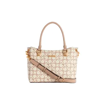 GUESS Coated Canvas Crossbody Bag Small Size Women's Light Taupe