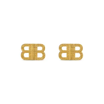Balenciaga Brass Earrings Women's Gold