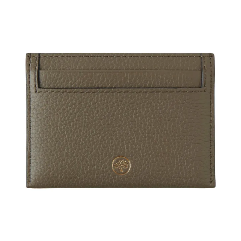 Mulberry Grained Leather Credit Card Holder Card Case Women's Linen Green-1
