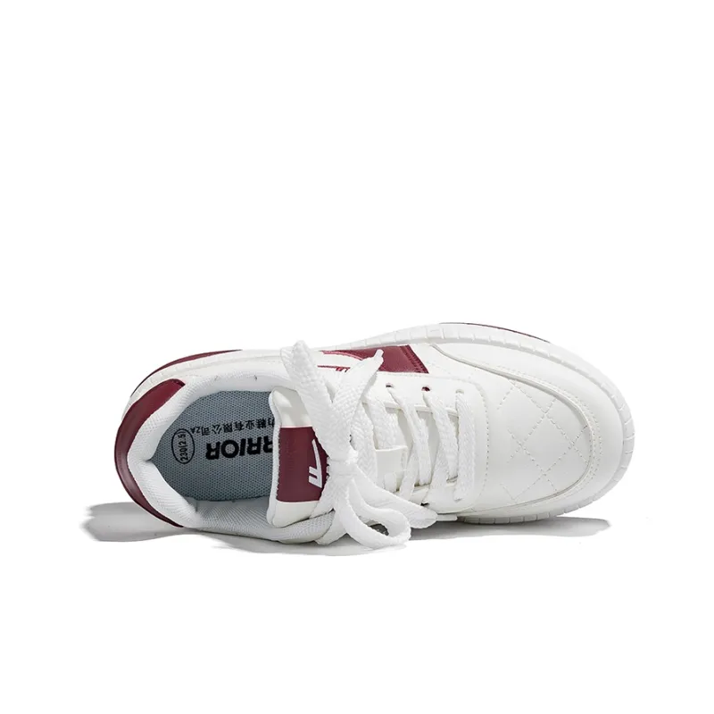 Warrior Low Top Running Shoes Women's White Red-2