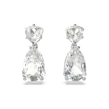 Swarovski Rhodium Plated Earrings Women's Silver