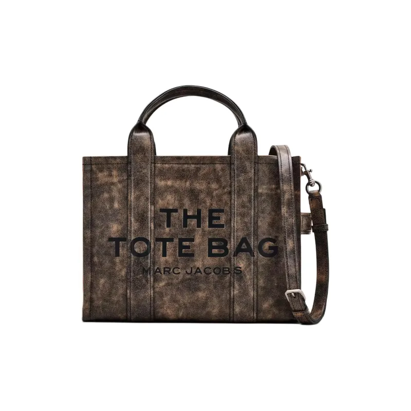 MARC JACOBS The Medium Distressed Leather Tote Bag-0