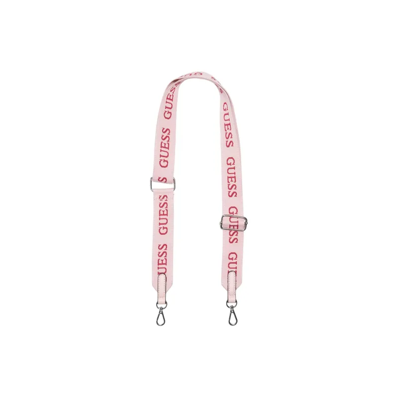 GUESS Artificial Leather Webbing Strap Shoulder Strap Bag Strap Mini Unisex Pink-0