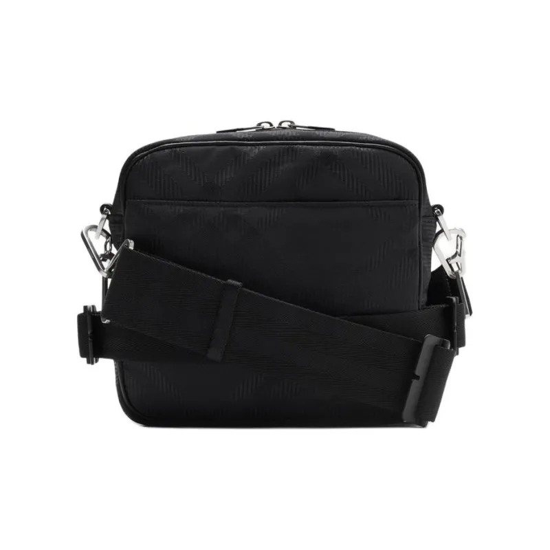 Burberry Cow Leather Shoulder Bag Crossbody Bag Men's Black-2
