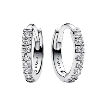 Pandora 925 Sterling Silver Synthetic Cubic Zirconia Earrings Women's Silver