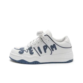 Seattle Palm x JWVR Anti-Slip Wear-Resistant Low-Top Skateboard Shoes Unisex White Blue