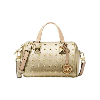 MICHAEL KORS Grayson Leather Shoulder Bag Crossbody Bag Handbag Small Size Women's Light Gold