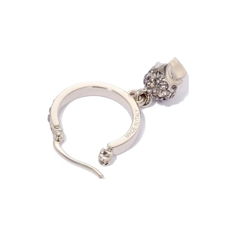 Alexander McQueen Skull Embellished Hoop Earrings-5