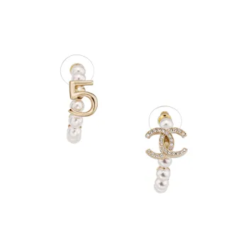 CHANEL Earrings Women's Gold