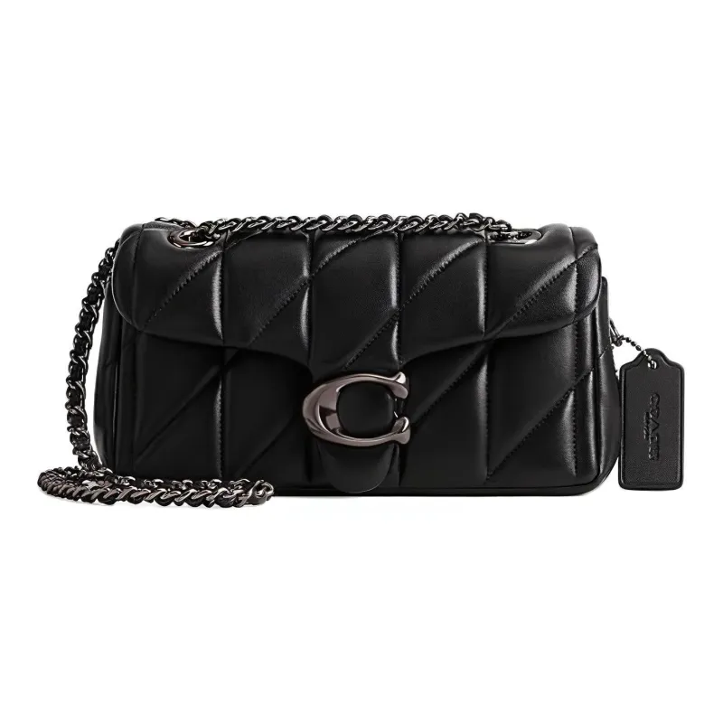 COACH Tabby Sheepskin Handbag Shoulder Bag Women's Black-0