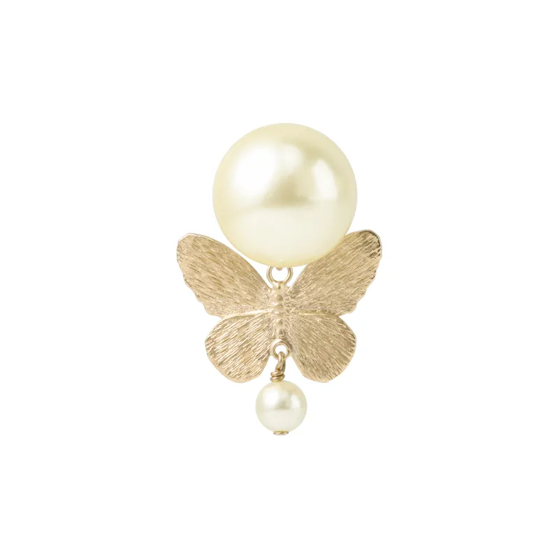 DIOR Metal Resin Earrings Women's Gold-1
