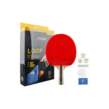 Stiga Ping Pong Paddles Unisex Pure Wood Black/Red
