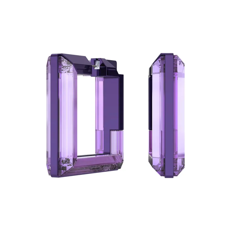 Swarovski Hoop Earrings Women's Purple-0