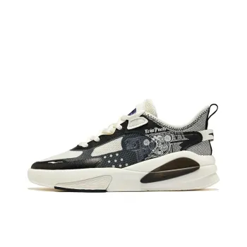 Erke Battery Panda 3.0 Cushioning Wear Resistant Low Top Skateboard Shoes Men's Jet Black Microcrystal White