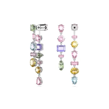 Swarovski Rhodium Plated Earrings Women's Multicolor