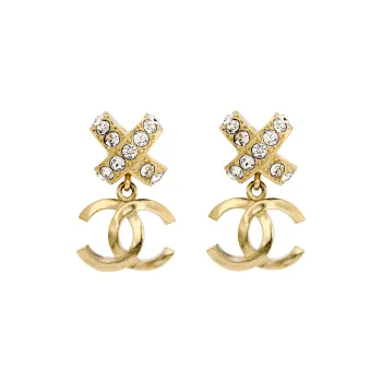 CHANEL Earrings Women's Gold