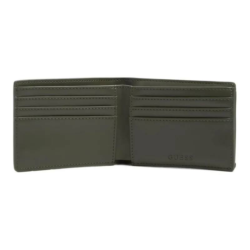 GUESS Artificial Leather Wallet Regular Men's Olive Green-2