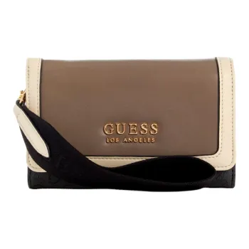 GUESS Artificial Leather Card Holder Wallet Women's Cement Multicolor