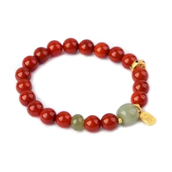 Moon Jewelry Reconstructed Cinnabar Bracelets Women's