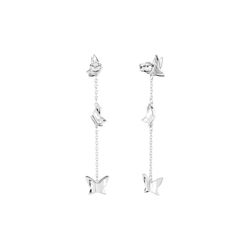 Swarovski Lilia Rhodium Plated Artificial Crystal Earrings Women's-2