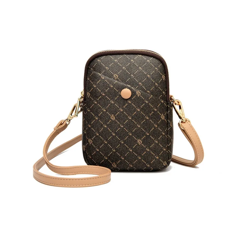 JIEXINI High quality Fabric Shoulder Bag Crossbody Bag Regular Women's Letter/Khaki/Coffee/Houndstooth-4