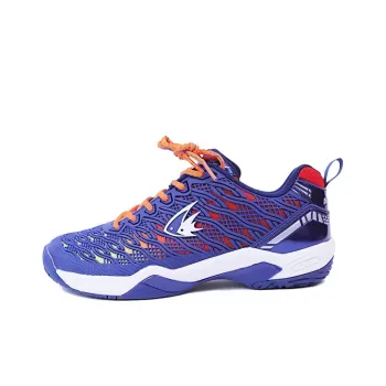 DOUBLEFISH Anti Slip Wear Resistant Low Top Badminton Shoes Unisex Blue