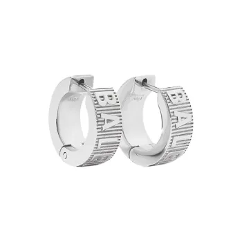 Balenciaga Hoop Earrings Women's Silver