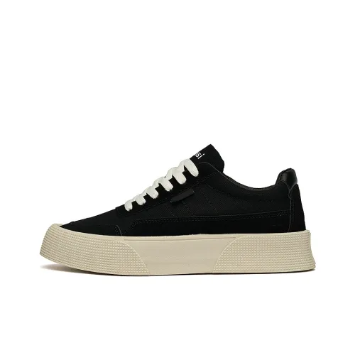 VANSSI Skateboard Shoes Men Low-Top Black