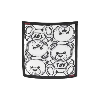 MOSCHINO Teddy Bear-motif Silk Scarf