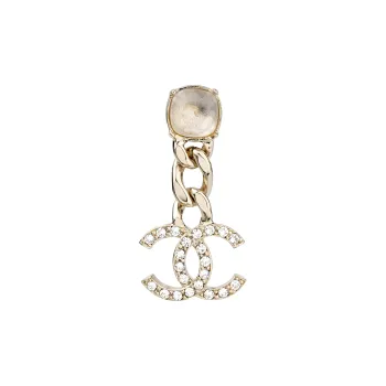CHANEL Metal Earrings Women's Gold