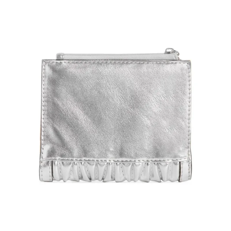 GUESS Artificial Leather Wallet Women's Metallic Silver-1