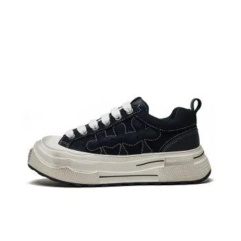 SHOOT BRAND Reprise Anti Slip Wear Resistant Low Top Canvas Shoes Unisex Black