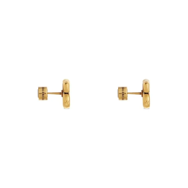Balenciaga Zinc Alloy Earrings Women's Gold-2