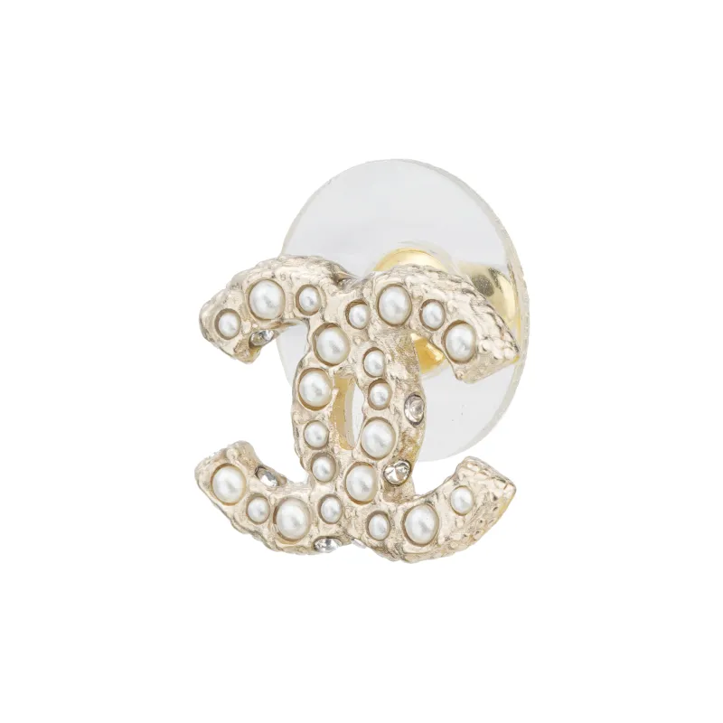 CHANEL Crystal Pearl Cc Earrings-2