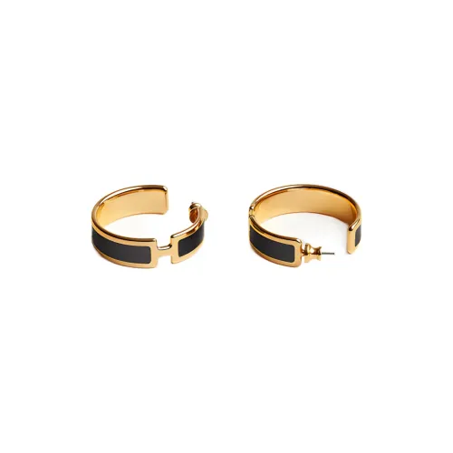 HERMES Earrings Women's Gold