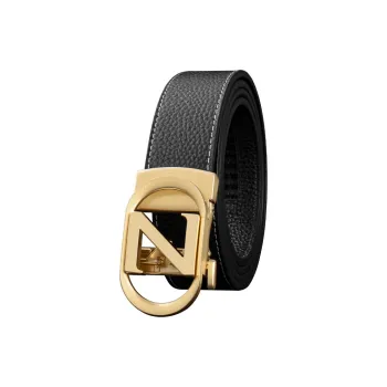 LUCKY LION Middle Aged Automatic Buckle Business Advanced Elegant Leather Belts Men's