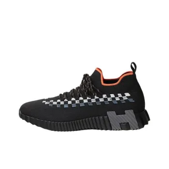 HERMES Fle Low-Top Casual Shoes Men's Black