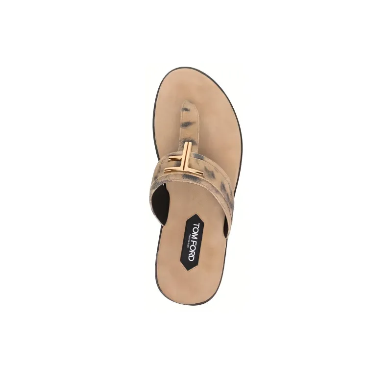 TOM FORD Brighton Suede Sandals-4