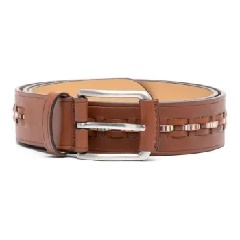 Paul Smith Signature Stripe Woven Leather Belt