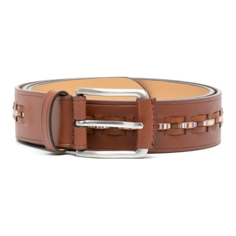 Paul Smith Signature Stripe Woven Leather Belt-0
