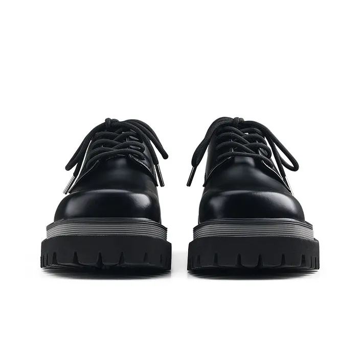 HANQIAORIJI Black Blood Series Women's Casual Shoes Unisex Black-4