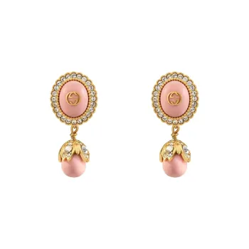 GUCCI Resin Earrings Women's Pink