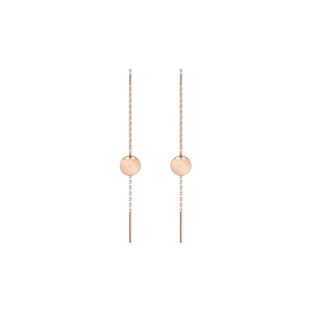 Swarovski Ginger Rhodium Plated Earrings Women's Rose Gold-0