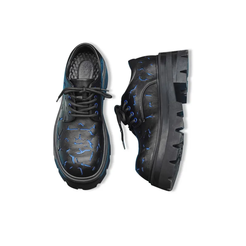 Lady's House Dress Shoes Men Low Top Black-17